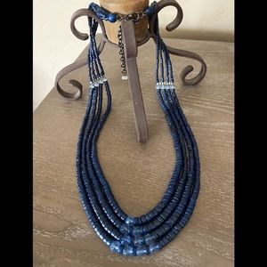 Blue beaded necklace...